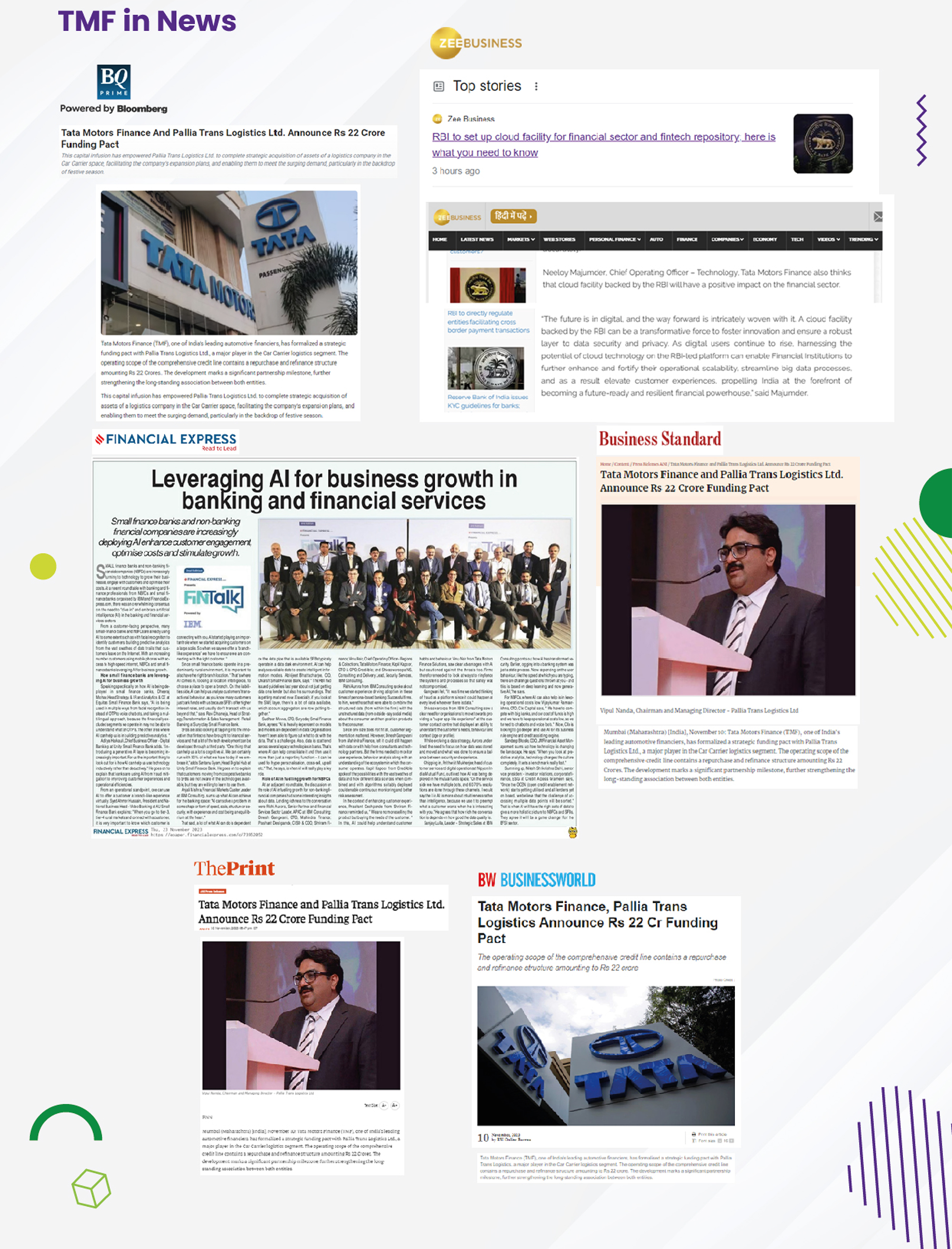 Tata Motors Finance in News